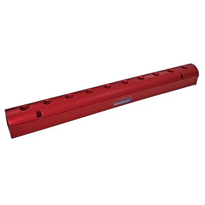 Manifold, Red Aluminum (10) 1/2" Ports & 1-1/2"Inlets Smartflow# 12SA-10-4-2-Y