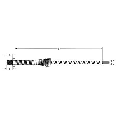 Metric Shallow Nozzle 60" Braid "J" 8x1.25mm Thread 